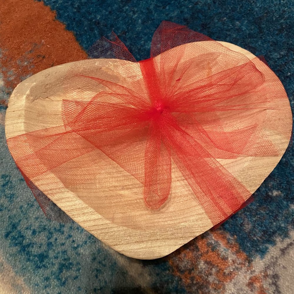 NEW! Handcrafted Wood Heart by Creative co-op - Picture 4 of 4